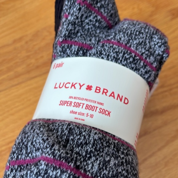 Lucky Brand Socks Super Soft Boot Sock 6 pairs size 5-10 New - Picture 4 of 6